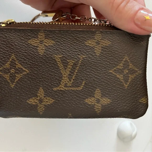 Authentic Louis Vuitton Brown Monogram Key Pouch